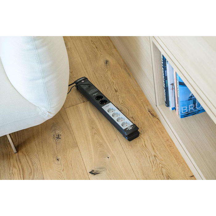 Мережевий фільтр Brennenstuhl Premium-Line Comfort Switch Plus, подовжувач на 6 розеток, кабель 3м, білий