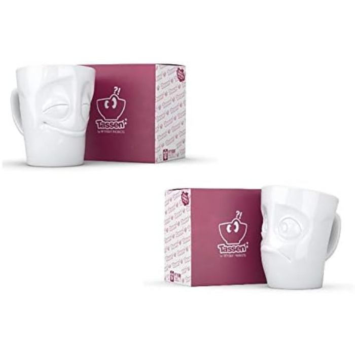 Fiftyeight products, Fiftyeight set with 2 handled cups, Pleasure and Dirty White, approx. 350 ml