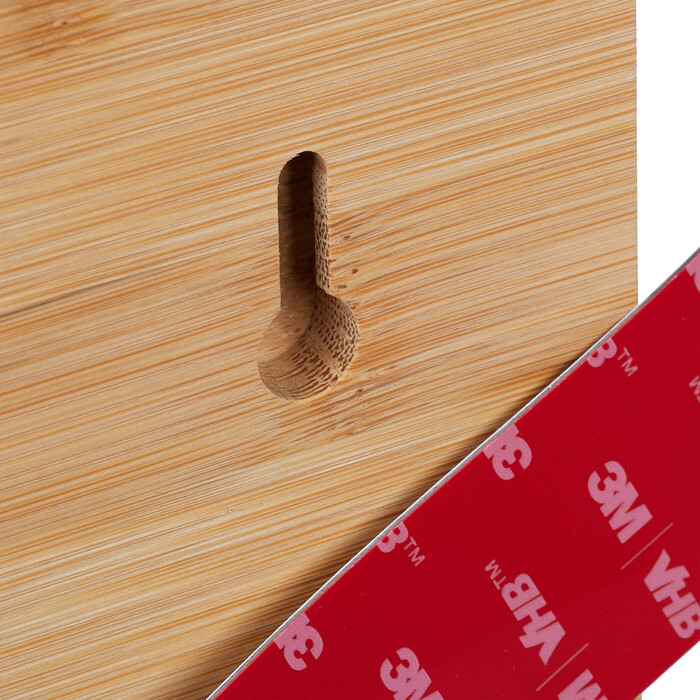 Relaxdays Bamboo Toilet Paper Holder with Storage Shelf