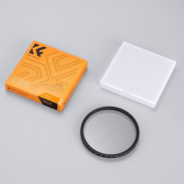 Фільтр ND Variabler K&F Concept 55mm (ND2-ND400) для фотографії пейзажів (Nano-Basic Series) з 3 серветками для чищення