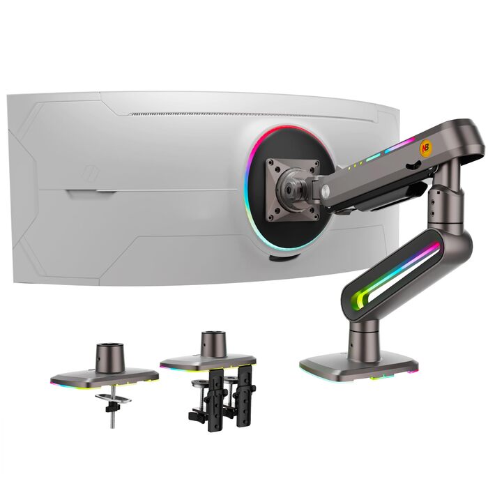 Кріплення для монітора 32-60 дюймів, для широких моніторів, до 20 кг, чорний, VESA 75/100 мм