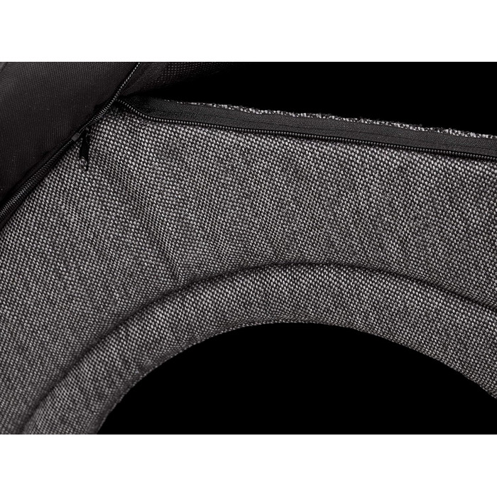 Будка для собак, лежанка для собак, будиночок для котів Mittel L 52x46x53 см, графіт з чорним