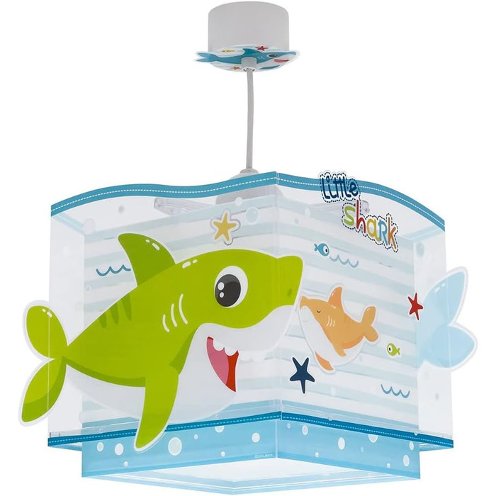 Dalber Lamp Children's Room, Children's Lamp Pendant Light, Hanging Lamp, Ceiling Light Children, Ceiling Lamp Children's Room Little Shark Sharks Animals, Ceiling Lamp Children's Room, 63472, E27