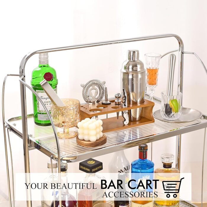 Набір для приготування коктейлів з бамбуковою підставкою та книгою рецептів, нержавіюча сталь 750мл, 17 предметів. Ідеальний подарунок для барменів та жінок.