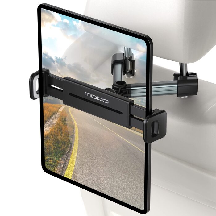 Тримач для планшету в авто MoKo, регульований, універсальний, для iPad, Galaxy Tab, iPhone, сірий