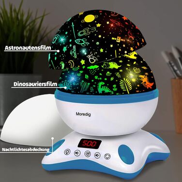Moredig Night Light Starry Sky Projector for Kids with Remote Control, Timer, Night Light Baby Night Light for Children for Birthday Gift, Kids Room, Christmas Gifts - Black and White (D-blue and White)