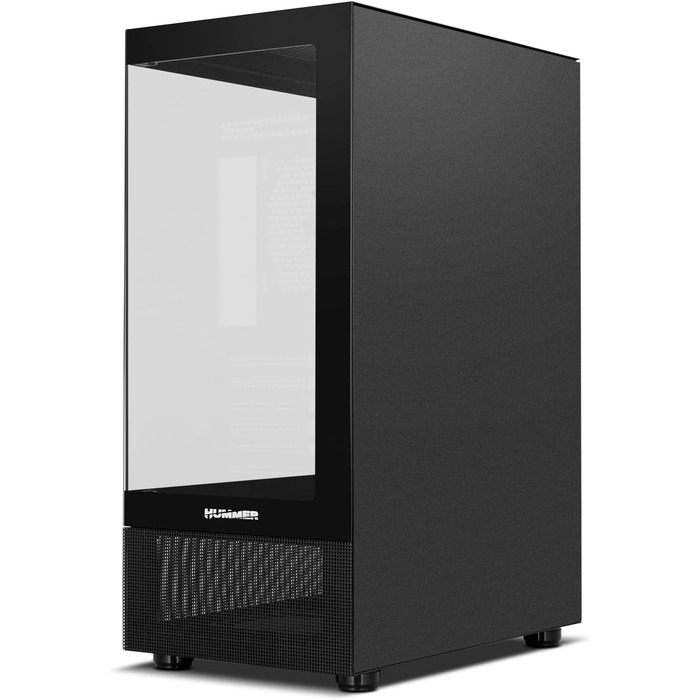 Корпус для ПК NOX Xtreme Products Hummer Vision Black – Mid-Tower ATX/Micro ATX з загартованим склом, підтримка 5 вентиляторів, USB 3.0