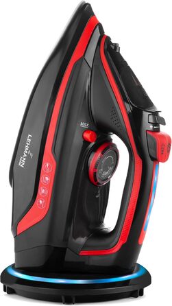 Пароочищувач Lehmann LGOIR-2632 бездротовий з базою | Регулювання температури та подачі пари | Вертикальне прасування, захист від протікання, антиналіт, самоочищення | з резервуаром для води