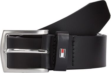 Чоловічий шкіряний ремінь Tommy Hilfiger New Denton 3.5, чорний, розмір 90