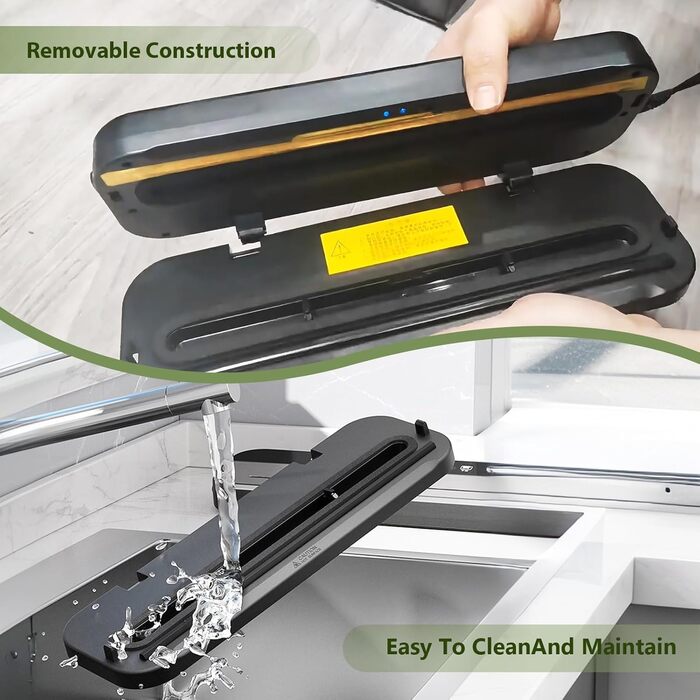 Вакуумний апарат Automatik 6-в-1 для продуктів харчування, з 50 пакетами, цифровий таймер, для сухих та вологих продуктів