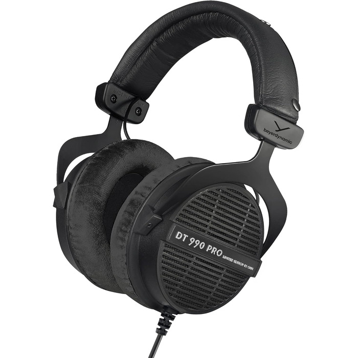 Навушники Beyerdynamic DT 990 PRO (80 Ом, Чорні) - професійні студійні навушники для міксування, мастерингу та редагування, Made in Germany