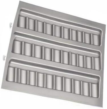 Органайзер для столових приборів Orga-Box сріблясто-сірий для шухляди 80 см (473,5 x 694 мм), сумісний з Nobilia (2012-2024) + вставка для спецій (60 см)