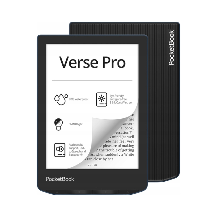 Електронна книга PocketBook Verse Pro 16 ГБ, 6 дюймів, чорна