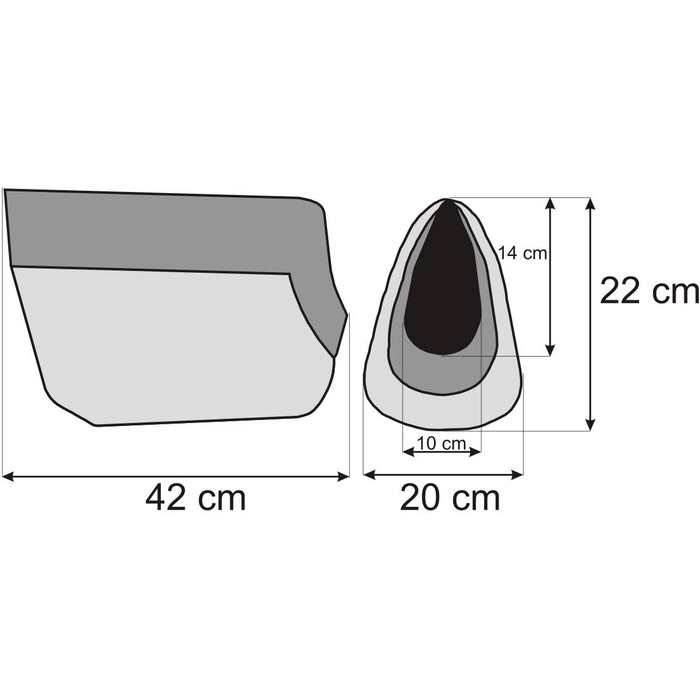 Сумка-переноска для собак та котів, рюкзак, бежевий, 20x42x22 см, S (2-8 кг)