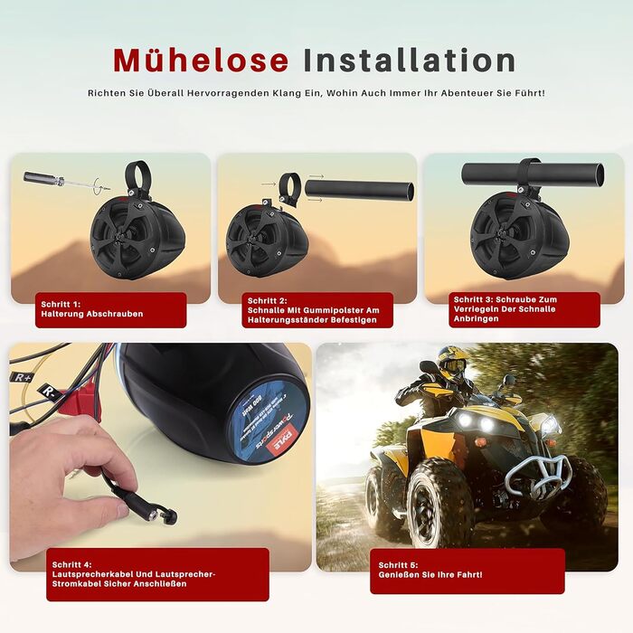Вуличні акустичні колонки Pyle 800W, 2-смугові, чорні, для авто, тераси, басейну
