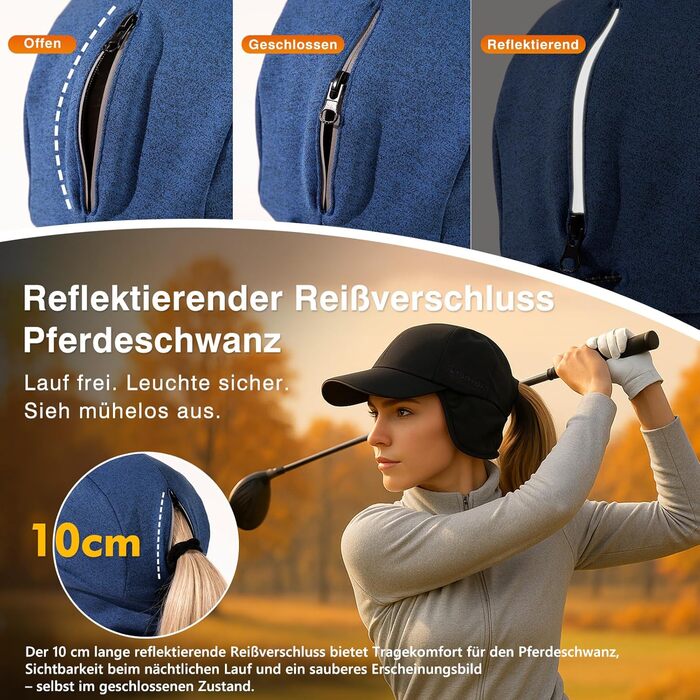 Водонепроникна шапка-базовка з відкидною козирком для бігу та зимових видів спорту, TOP-EX, L-XL, червона