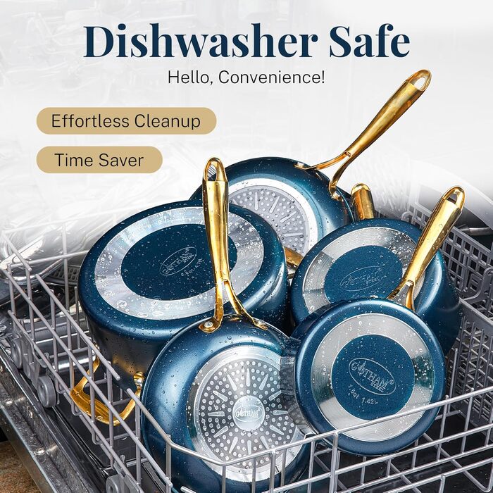 Набір посуду Gotham Steel 12 шт. з керамічним антипригарним покриттям. Набір каструль та сковорідок для кухні. Безпечний, якісний посуд преміум-класу. Сковорода 35 см в комплекті.