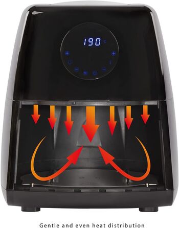 Фритюрниця ProfiCook® Heißluft XXL 8L з нержавіючої сталі | Електрична фритюрниця без олії з 7 програмами | Модель 2024 | PC-FR 1269 H