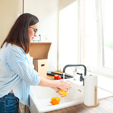 Relaxdays Kitchen Roll Holder with Roll Stop