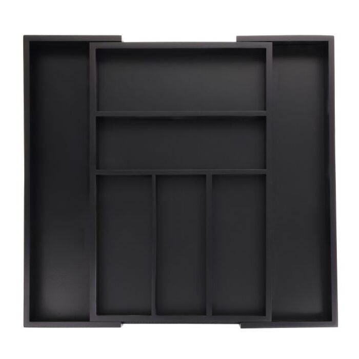 Relaxdays Extendable Bamboo Cutlery Box
