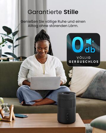 Зволожувач повітря Pro Breeze Osmo – тихий, з можливістю поповнення – для дому, спальні, шафи, авто – міні-зволожувач без живлення – таблетка 700g (до 100 днів) чорний