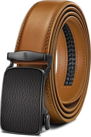 Чоловічий шкіряний ремінь KEMISANT з автоматичною пряжкою, 35 мм, без дірок, регульований, 140-160 см