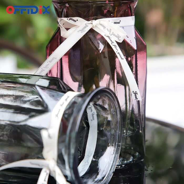 Скляна ваза OFFIDIX з градієнтом кольорів, багатокольорова, геометричний дизайн, для квітів, декору, весіль, свят, офісу або дому