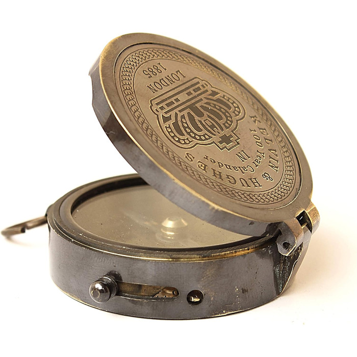 Royal Kelvin & Hughes Marine Direction Instrument - Vintage Brass Navigational Compass - Collectibles for Sale