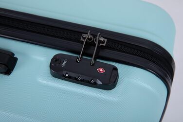 Набір валіз Travelhouse Bali (3 шт.) Зелений — Легкий комплект дорожніх Trolley з ABS-пластику, 4 колеса та TSA-замком, стійкий до подряпин