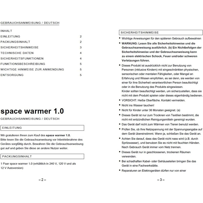 Lenz Space Warmer 1.0 12V для автомобіля (однаковий розмір)