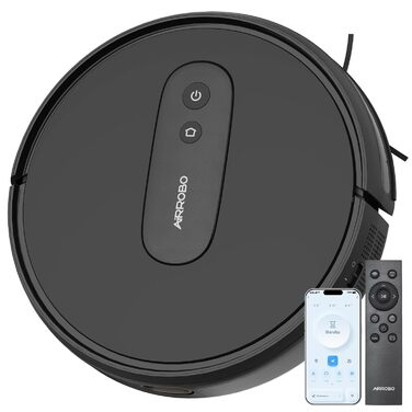 Робот-пилосос AIRROBO Saugroboter P25: потужність 2800 Pa, керування через додаток, 120 хв роботи, для твердих поверхонь, килимів та шерсті тварин