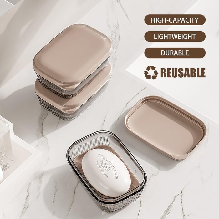 Водонепроникний тримач для мила з піддоном: для ванної кімнати, подорожей, кемпінгу