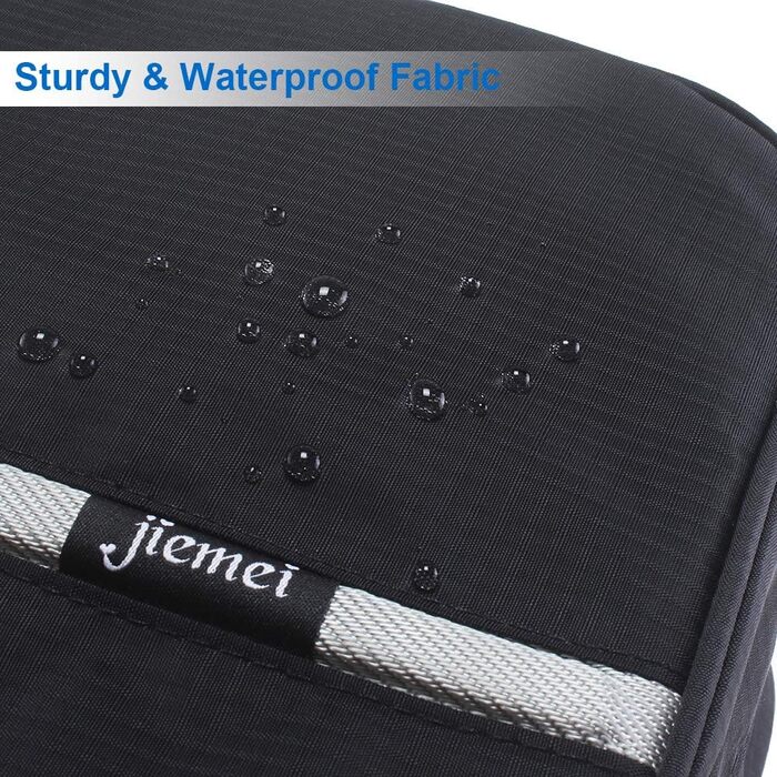 Чоловіча/Жіноча сумка-органайзер для косметики Jieei, водонепроникна, з 4 відділеннями, складна, компактна (L-чорний, L)