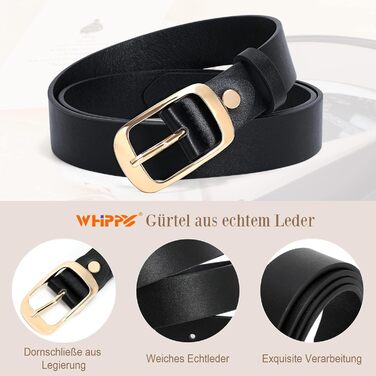 Жіночий шкіряний ремінь WHIPPY великого розміру, модний джинсовий ремінь з міцною пряжкою для джинсів, штанів, суконь (чорний + бежевий (золота пряжка), 3XL: 150 см (під талію 134-145 см))