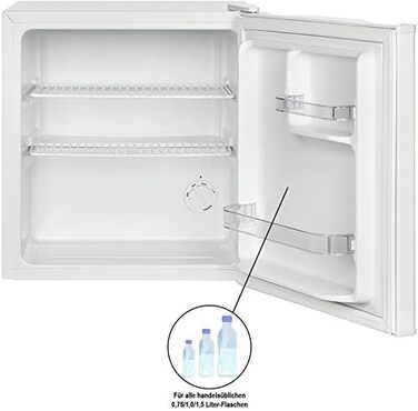 Міні-холодильник Bomann 42 літри | Холодильник для офісу, кемпінгу та геймінгу | Тихий (39 dB) | Minibar з можливістю зміни напрямку відкривання дверцят | 51x45x45 см | KB 7346 білий