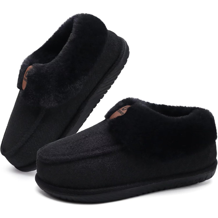 COFACE Чобітки для дому жіночі, теплі, з м'якою підкладкою, зимові, чорні (44 EU)