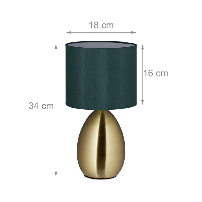 Relaxdays Touch Nightstand Lamp Gold