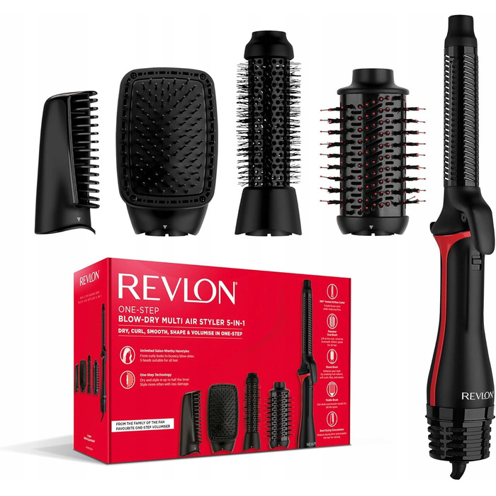 Мультистайлер 4-в-1 Revlon RVDR5370E: фен, плойка, випрямляч та щітка з іонізацією