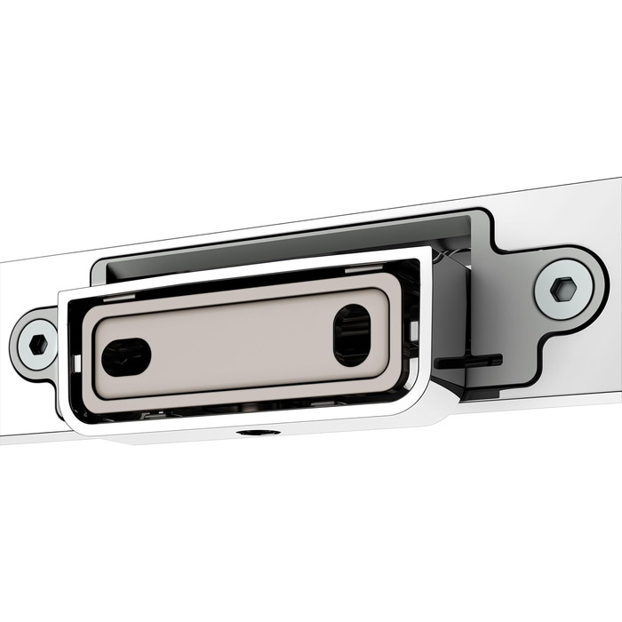 Metal toilet paper holder, high-gloss chrome finish, open design, toilet roll holder for bathrooms and guest toilets, Moll