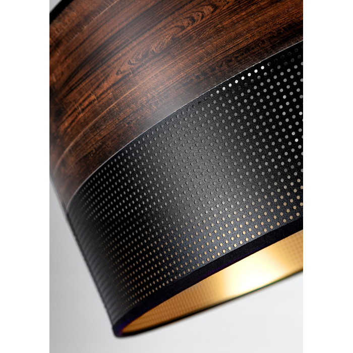 Стильна настільна нічна лампа з абажуром у кольорі венге, сучасний лофт, LED