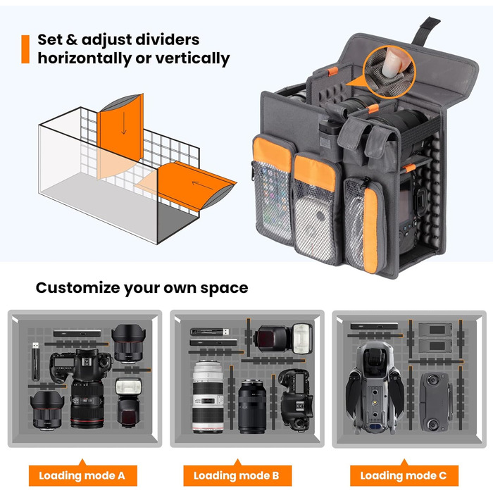 Рюкзак для фотокамери TARION 3-в-1: водонепроникний, для DSLR/зеркальної камери з відділом для ноутбука 15,6