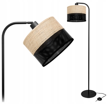 Підлогова лампа Glimex Modern E27 60 Вт, бежевий, коричневий, чорний