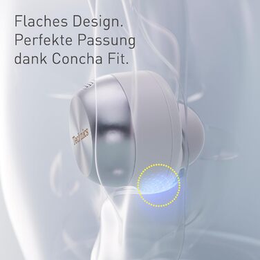 Technics EAH-AZ100E-S Бездротові навушники з активним шумозаглушенням, 10 мм драйвер, Multipoint Bluetooth, Voice Focus AI, комфортні, сріблясті