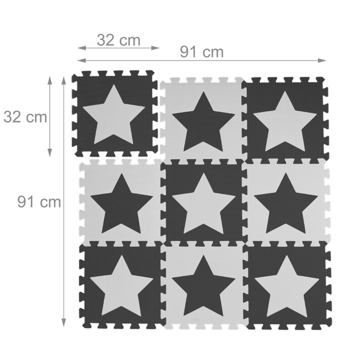 Relaxdays Puzzle Mat Stars