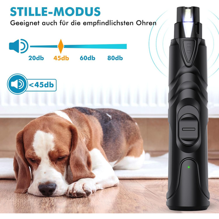 Шліфувальник для собак Krallenschleifer: професійний, тихий, для великих, середніх та маленьких порід, з ножицями для обрізки