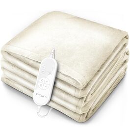 Sinnlein® Електрична гріюча ковдра з плюшу 200 x 180 см | 9 температурних режимів | Таймер | Зручна ковдра | Відключення за таймером | Можливість прання до 40°C | Digitalanzeige