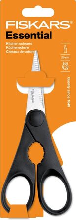 Кухонні ножиці Fiskars Essential 20 см із відкривачкою, якісна сталь/пластик