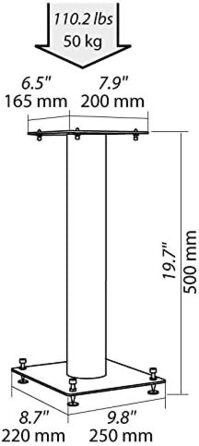 Підставка для колонок Norstone Stylum 1, 50 см, біла