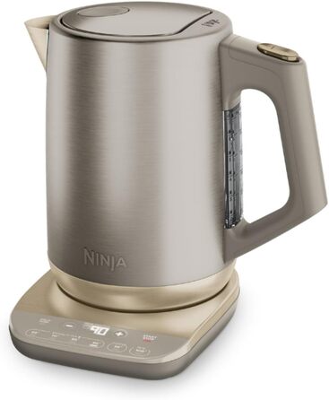 Електричний чайник Ninja Perfect Temperature KT201EUSTGD, 1.7 л, 6 температурних режимів, функція швидкого закипання та підігріву, колір Stonegold