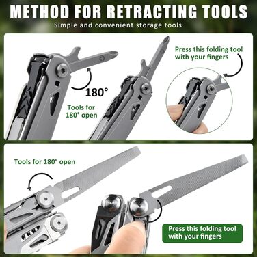 Багатофункціональний інструмент 17-в-1: плоскогубці, викрутки, ніж, пилка. З нержавіючої сталі. Для дому, відпочинку на природі, кемпінгу. Чудовий подарунок для чоловіків